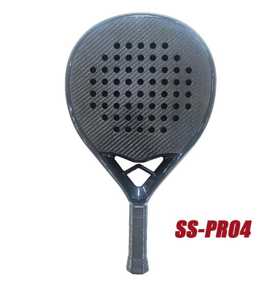 Customized Design Round 3K Carbon Padel Racket with Smart Bridge